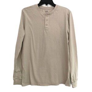 GAP Henley Long Sleeve Henley Size: S Color: Moonstone NWOT